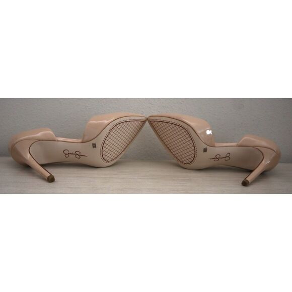 Jessica Simpson 0707JS7009 Women's Sz 8M Sand Dune/Beige Prizma Patent Pumps - Picture 4 of 12